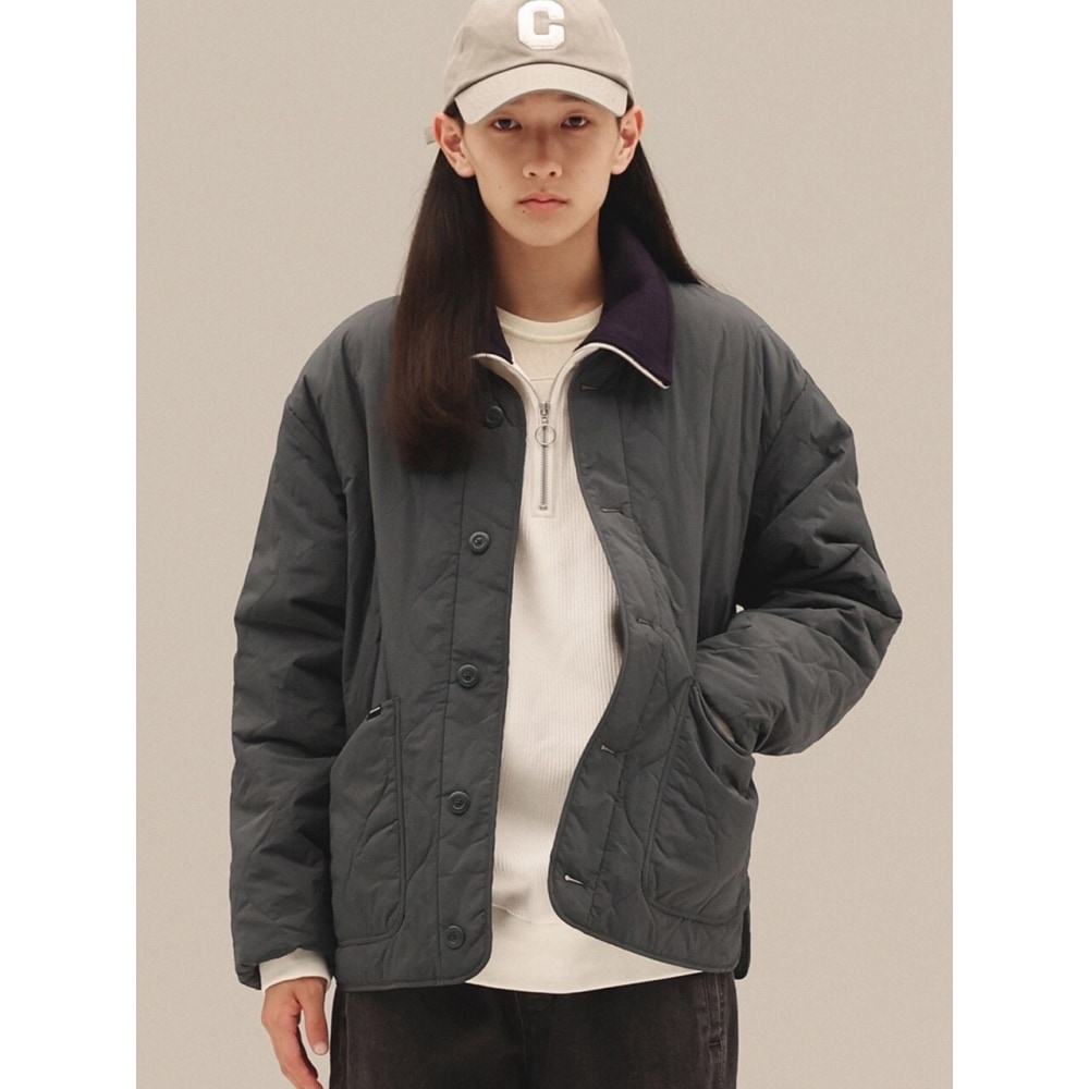 COVERNAT ショートキルティングジャケットグリーン