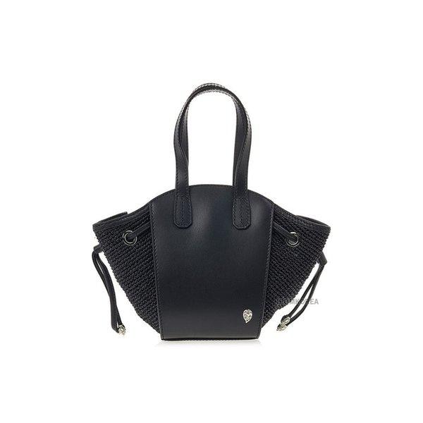 [ヘレンカミンスキー] SS25 女性 ファイト ラフィア トートバッグ BAG51737 BLACK CHARCOAL