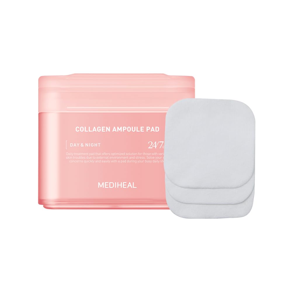 【MEDIHEAL(メディヒール)】スクエアトナーパッド(コラーゲン) 100枚入り 170ml Square Facial Toner Pads (Collagen) 100P 170ml アンプル
