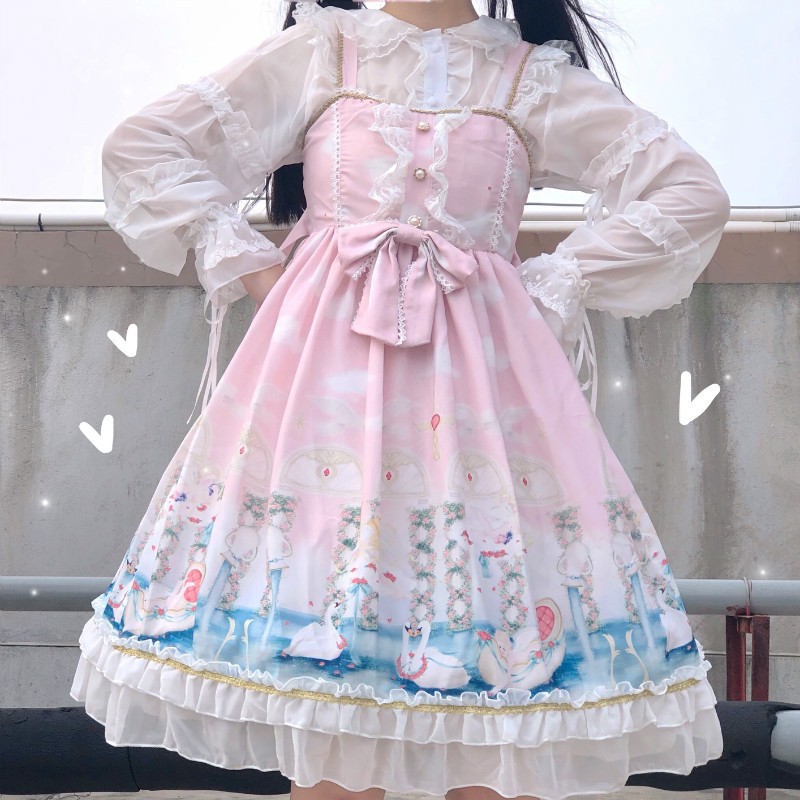 天使の恋の優しい女の子のキャミソールワンピース ロリータワンピース