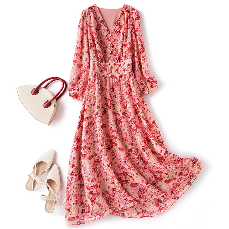 5l 6l 大きいサイズ ワンピース レディース 春 春夏 夏 ロングワンピース ロング丈 半袖 きれいめ ゆったり 体型カバー 通勤 オシャレ大きいサイズの婦人服のハイエンドのフランス風のレトロなv 9,936円