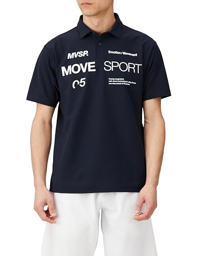[ムーブスポーツ] Tシャツ デサント 半袖 【限定モデルあり】 UVカット 吸汗速乾 ドライ ストレッチ サンスクリーン トレーニング メンズ NV(DMMVJA74AZ) M
