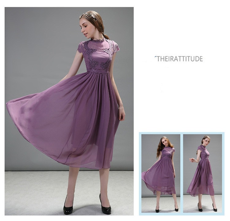 パーティードレス 結婚式 40代 20代 ロング丈 袖あり 半袖 春秋 韓国風 大きいサイズ フォーマルドレス シフォンワンピース ワンピースドレス お呼ばれ 二次会 披露宴 謝恩会 顔合わせ 同窓会