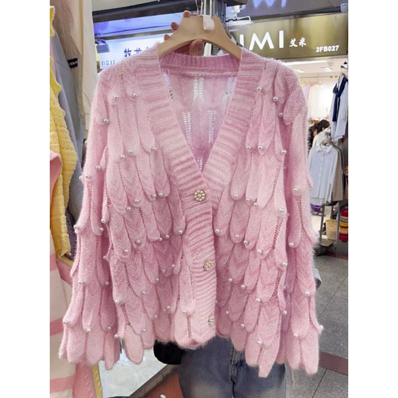 ショート ニットカーディガン ボタン付き Vネック おしゃれ レディース ニットカーディガン ロング 秋冬おしゃれ 大きいサイズ 4XL 無地 アウター セーター トップス レディース 韓国 ニット