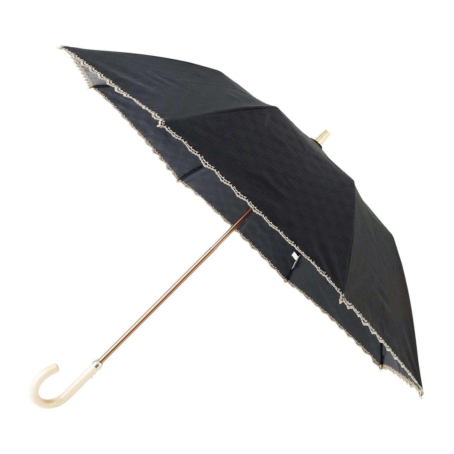 ムーンバット 【ダックス】 日傘 折りたたみ傘 レディース 日本製 晴雨兼用 一級遮光 遮熱 UV ジャガード刺繍 22-125-12213-51 ブラック