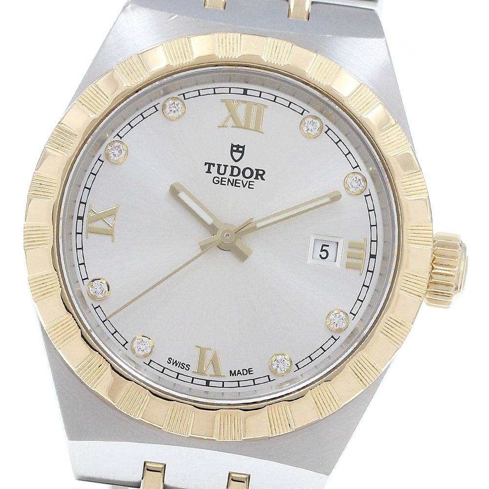 チュードル TUDOR 28303 ロイヤル デイト 8Pダイヤ 自動巻き レディース 良品 _921818【中古】