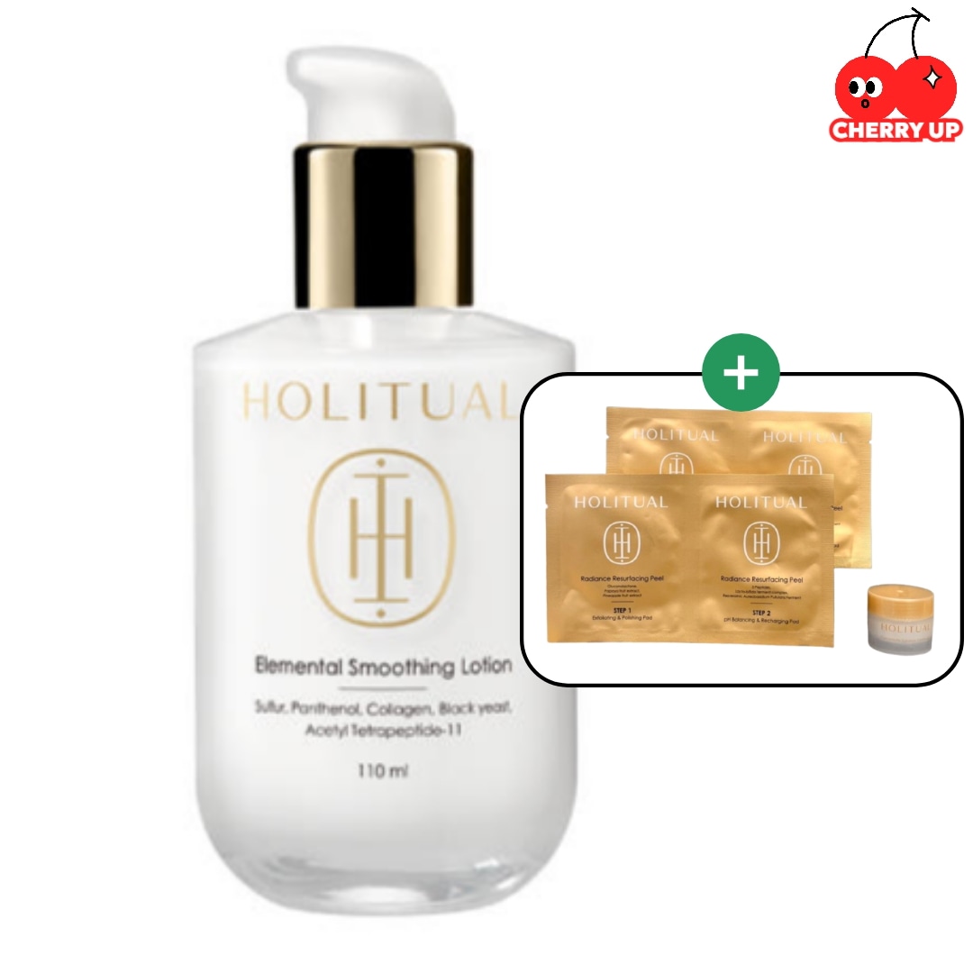 [プレゼント付き] エレメンタル スムージング ローション 110ml（ピーリングパッド2枚＋シグネチャークリームライト15ml付き）韓国スキンケア 低刺激 無香料 潤い しっとり お試し