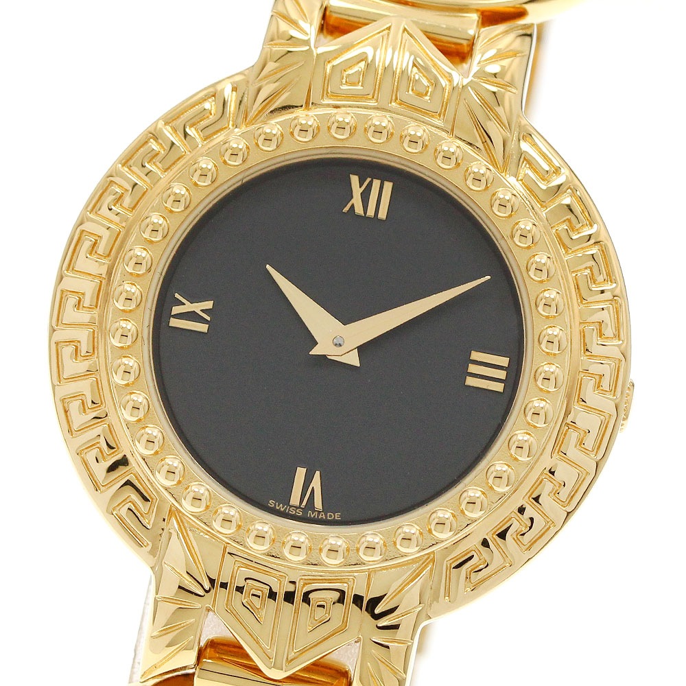 ヴェルサーチ VERSACE 7008002 メデューサ コインウォッチ クォーツ レディース 保証書付き_963041【中古】
