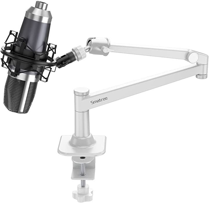 2021改良版マイクスタンド卓上 1/4と5/8ネジ付き( ホワイト)