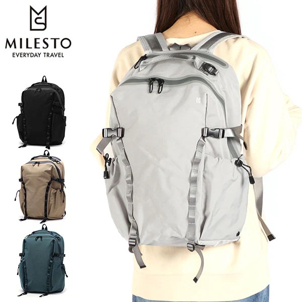 リュック メンズ レディース おしゃれ 大容量 軽量 通学 リュックサック デイパック 通勤 旅行 パソコン B4 A4 22L 撥水 LIKID サイドバックルバックパック L MLS855
