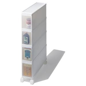 (3個セット) キッチンストッカー/キッチン収納 (幅14×奥行46.5cm) キャスター付き スリム