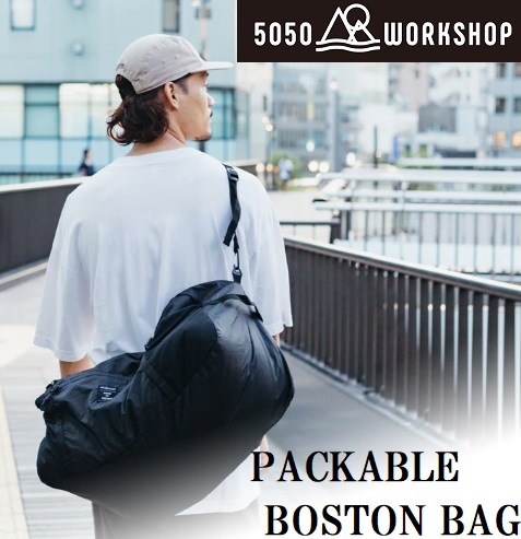 5050WORKSHOP TR034-5WS-4334 PACKABLE BOSTON BAG（ブラック） TR0345WS4334