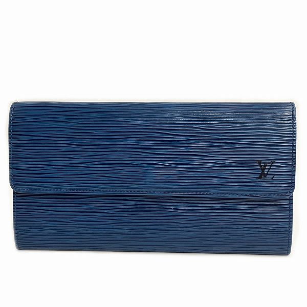 ルイヴィトン ポシェットポルト モネ クレディ M63575 トレドブルー 長財布 【中古】