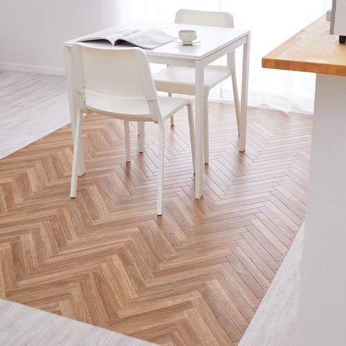 【メーカー直送品】萩原 クッションフロア2 約182×180cm ヘリンボン