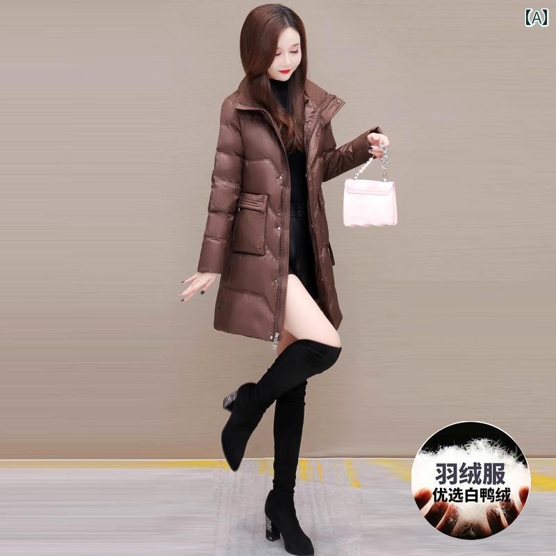 ダウンジャケット レディース 冬 おしゃれ 豪華感 スリム 丈 かわいい インスタ映え