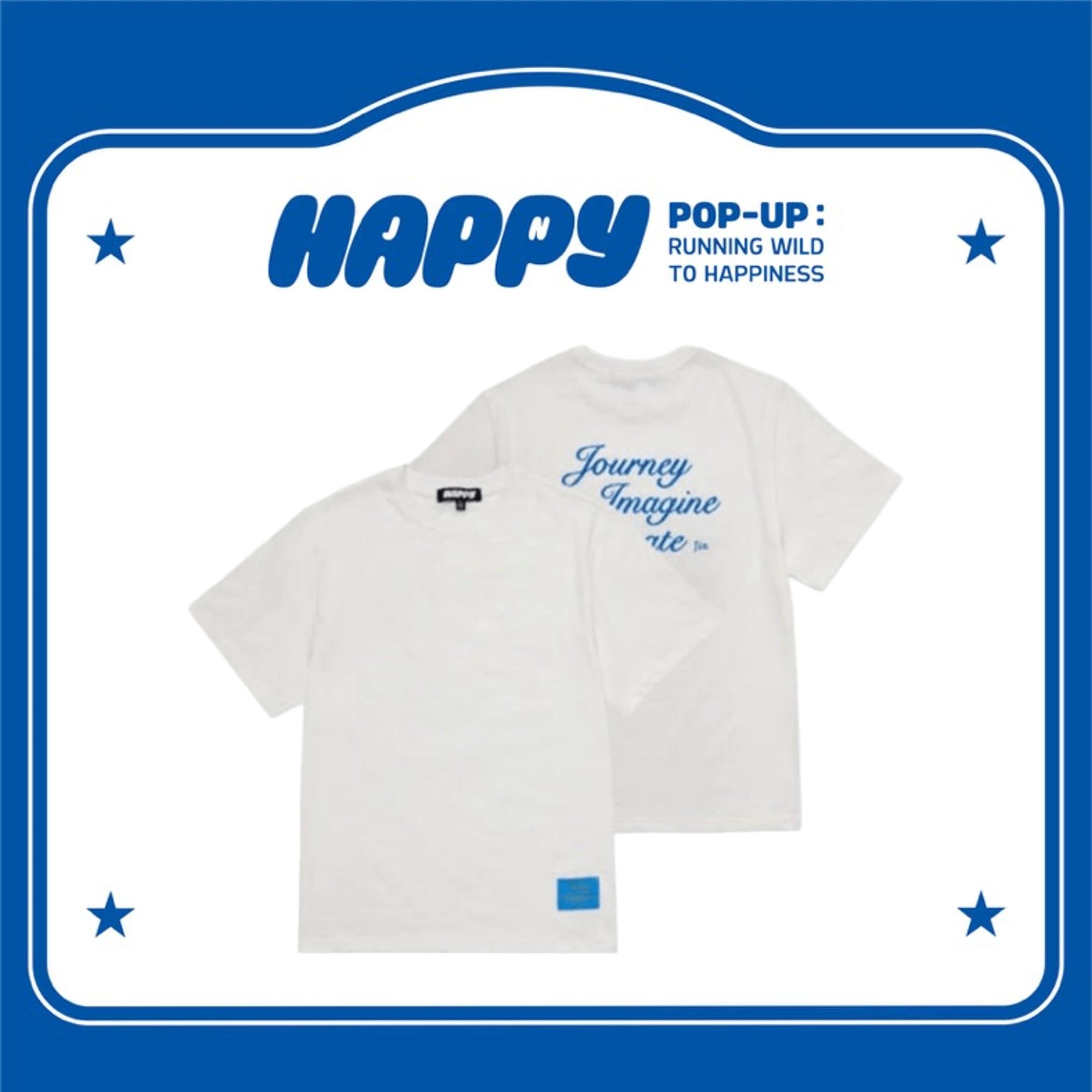 【国内発送】 【公式】 BTS 【 Happy T-SHIRT 】 JIN 『 Happy 』 POP-UP：Running Wild to Happiness 公式MD