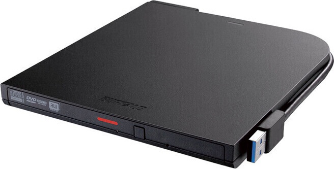 バッファローBUFFALO USB 3.2(Gen 1)対応 ポータブルDVDドライブ(ブラック) DVSMPTS8U3BKB