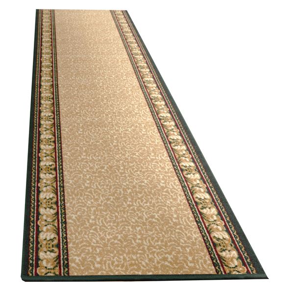 オリエンタル柄 廊下敷き/ラグマット (ベージュ 80×180cm) 長方形 洗える 防滑加工 『アイラス』 (玄関 キッチン) 6,835円
