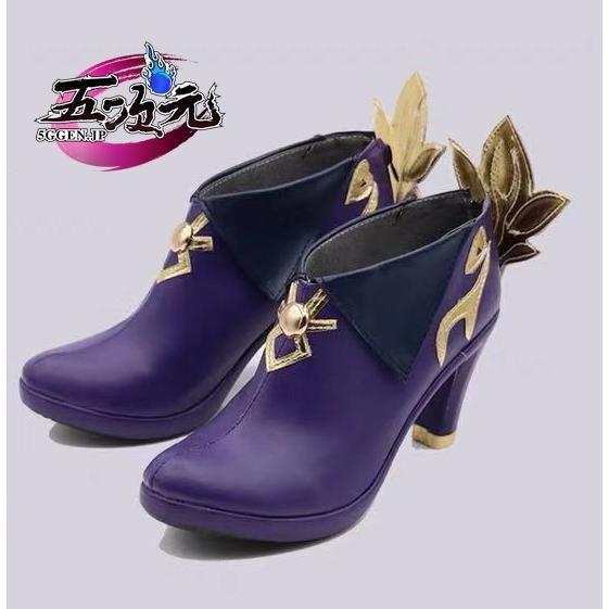 ハロウィン 　原神　コスプレ　刻晴　コクセイ　靴　ブーツ