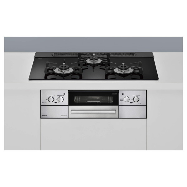RHS71W32L1RASTW-13A ナイトブラック Lisse [ビルトインガスコンロ(都市ガス用両側強火力幅75cm)]
