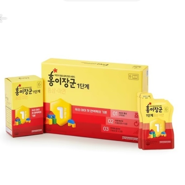 子供用紅参製品 紅二将軍 15mlx 30包 1段階( 満36ヶ月3歳) 2段階(満4~6歳) 3段階(満7歳~9歳)