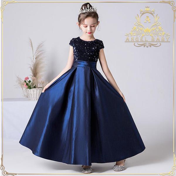 子供ドレス フォーマルドレス ロングドレス ピアノ発表会 ドレス ジュニアドレス バイオリン演奏会 発表会 結婚式 コンクール 七五三