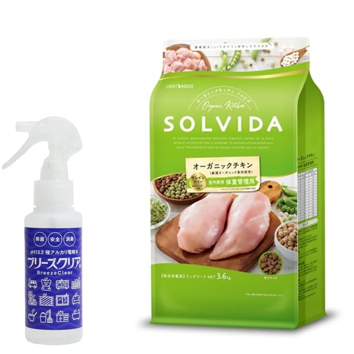 ドッグフード グレインフリー チキン 室内飼育体重管理用 3.6kg【ph13.2強アルカリ電解水100ml付き】