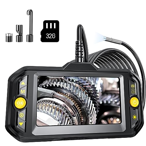 内視鏡カメラ ファイバースコープ 5.5mm極細レンズ IPSモニター 1080P HD スネークカ