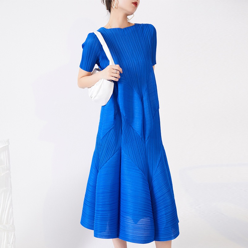 女装しわワンピース気質高級女装ロングデザイン小衆スカート