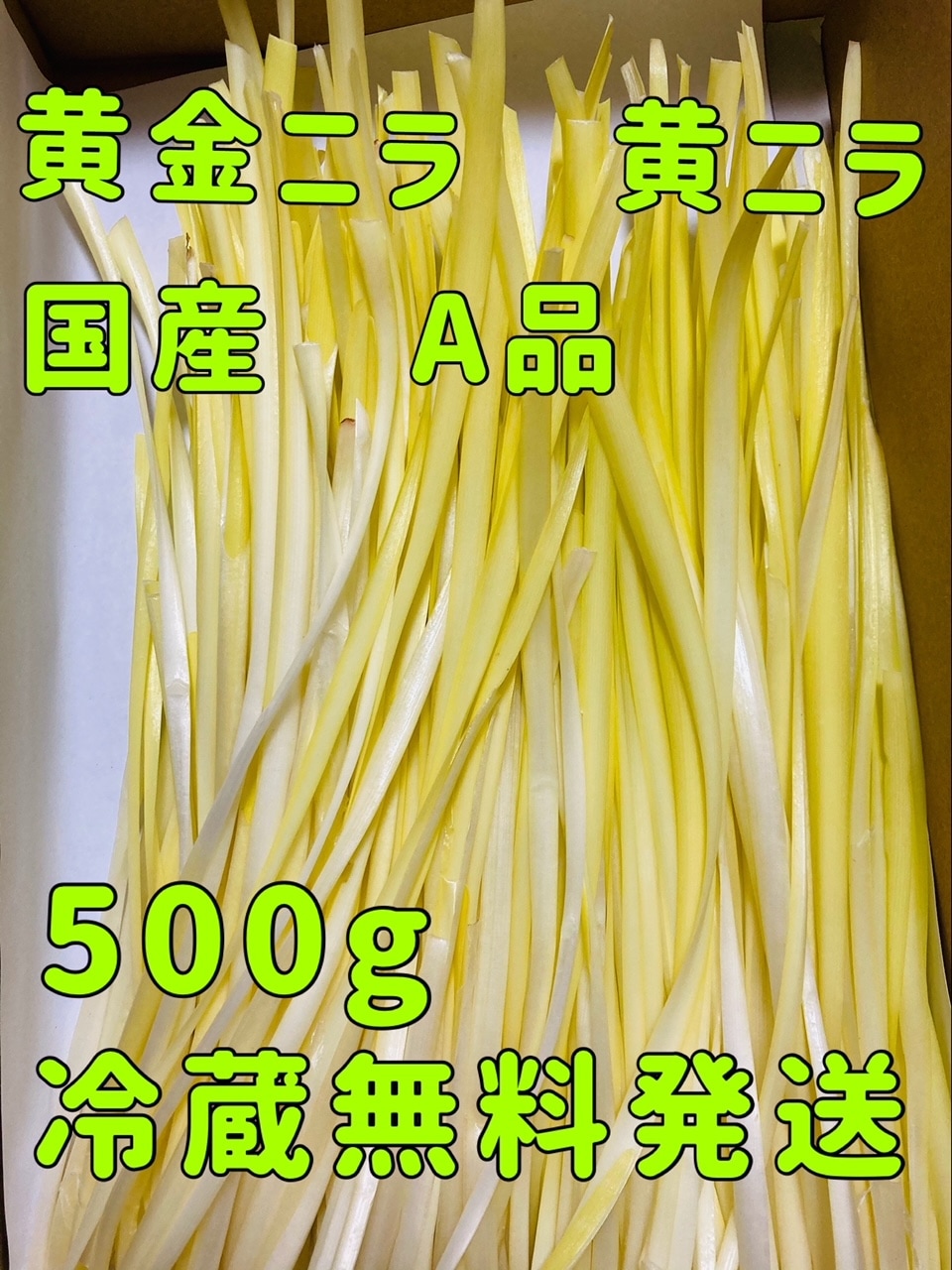 Qoo10] 黄金ニラ 黄ニラ 500g 国産 ニラ : 食品