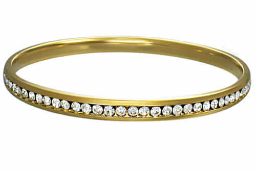 ゴールドエタニティリング ステンレス バングル アームレット 腕輪 男性 女性 プレゼント 手首