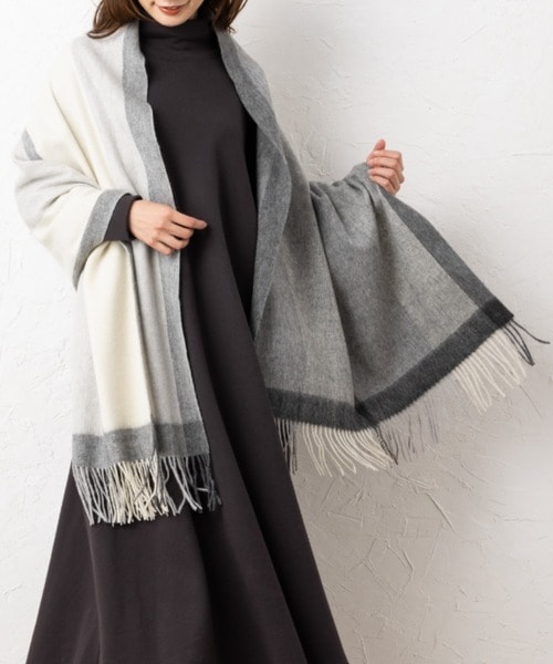 [最安値挑戦]ストール ウールカシミヤ 大判 チェックストール 大判ストール カシミヤ ウール アクリル マフラー ストール レディース