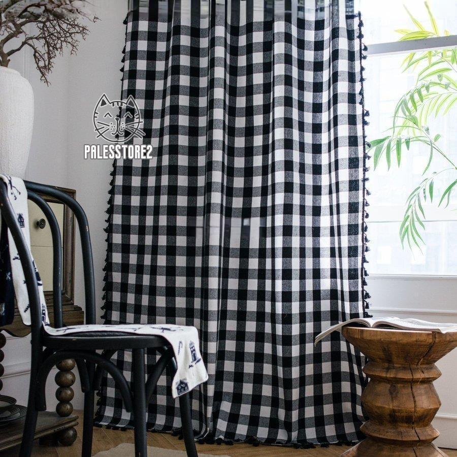 150*160-150*260 カーテン ドレープカーテン 綿 麻 半遮光 ブラック ン 応接間 寝室 おしゃれ 紫外線 新生活 ホワイト