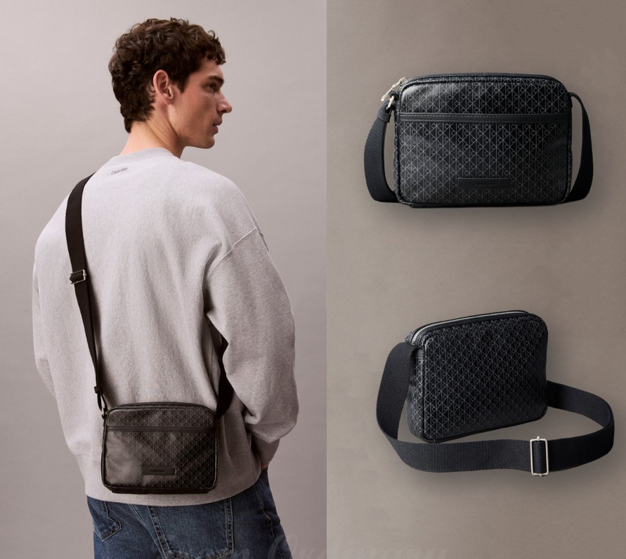 Mens Coated Emblem Camera Bag (4D3314G-UB1)