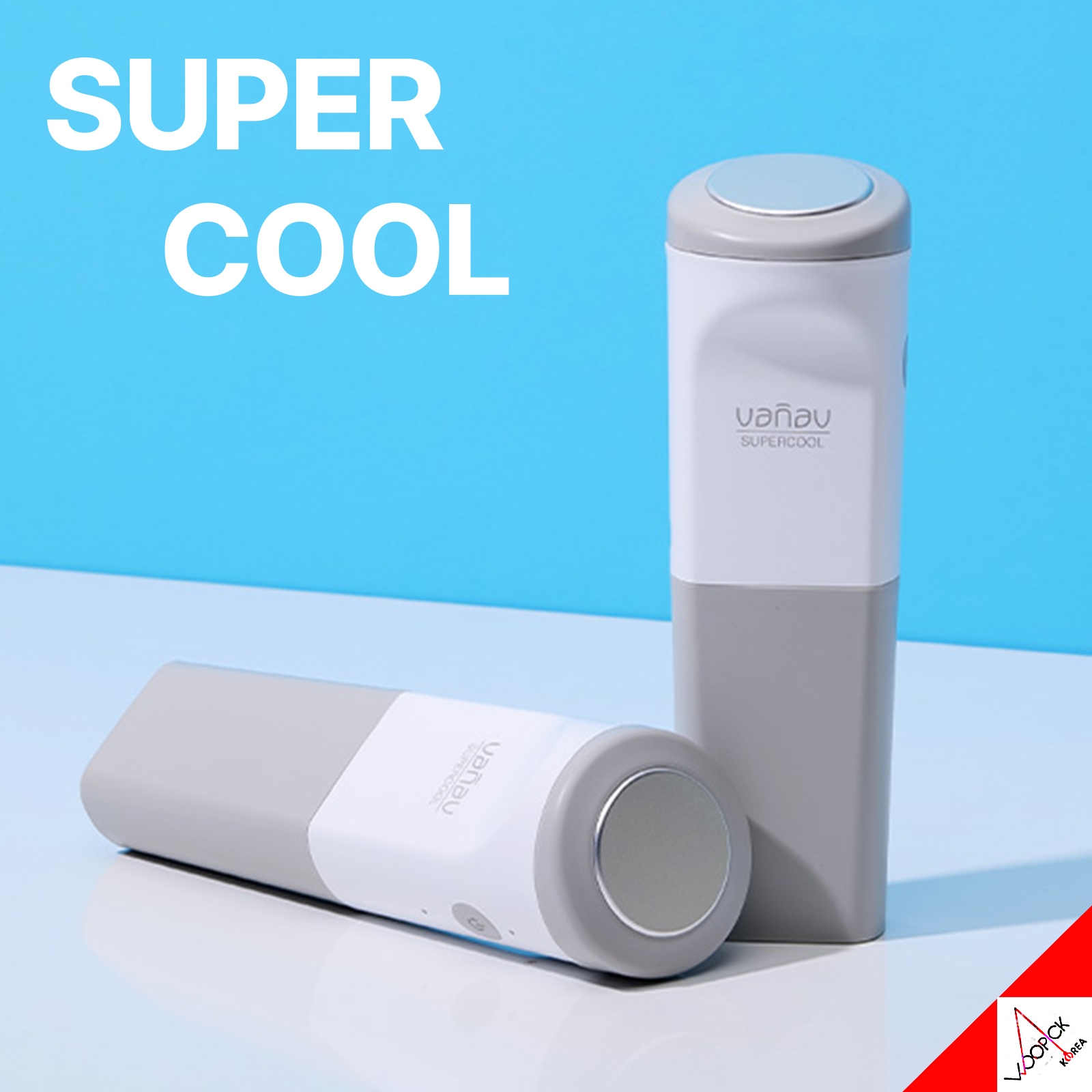 [韓国公式/新商品] バナブ スーパークール/クライオセラピー/グレーカラー/熱くなった肌の鎮静/大型ヘッド/急速冷却/筋肉/皮膚鎮静/毛穴/光彩/弾力ケア/旅行/運動/美容器/小顔/美顔器 9,743円