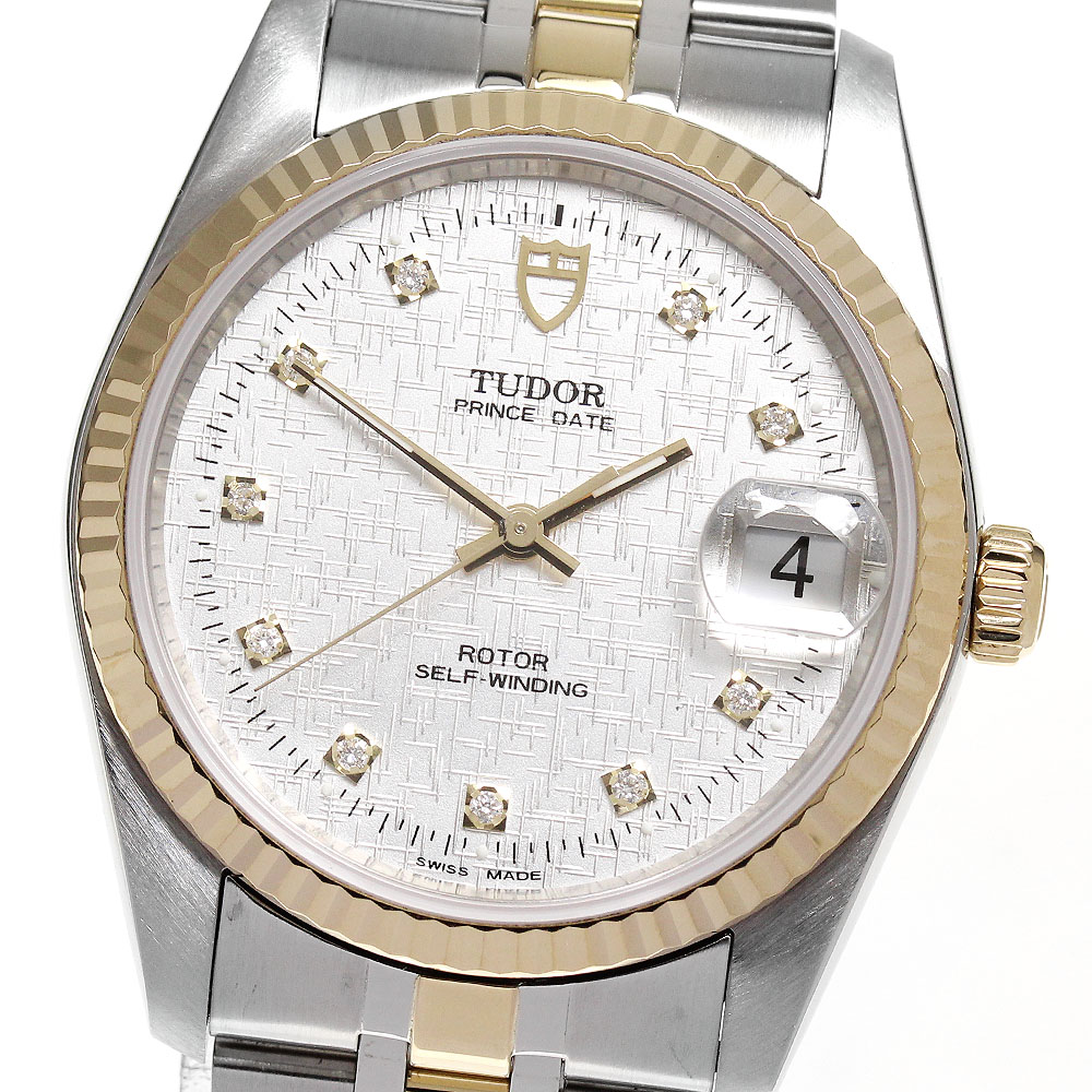 チュードル TUDOR 74033 プリンス デイト YGコンビ 自動巻き メンズ 良品 _825985【中古】