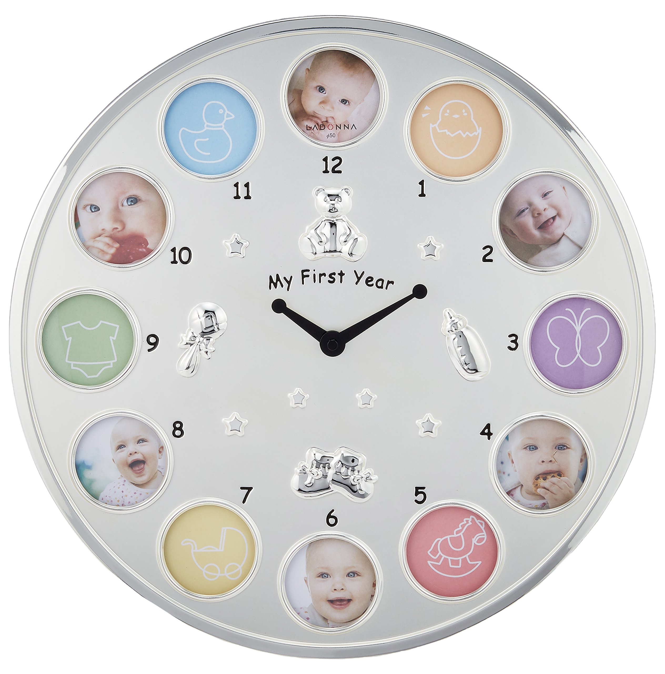 全国送料無料 ラドンナ フォトフレーム ベビー シルバー 時計 MB21-130-C