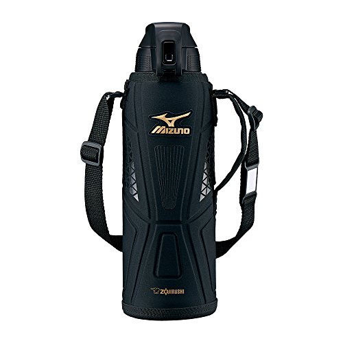 象印マホービン(ZOJIRUSHI) ミズノ 水筒 ステンレス クール スポーツ ボトル 直飲み 1.5L ワンタッチ オープン タイプ ブラック SD-FX15-BA