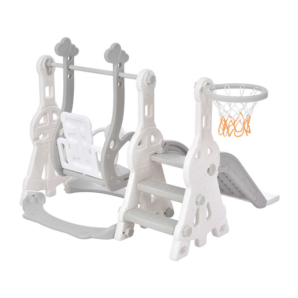 【日本国内出荷-3日で配達】ブランコ三段階調整可滑り台 すべり台 幼児用滑り台とブランコセット バスケットゴール 遊具 室内遊具 屋内 家庭用 大型遊具プレゼント 耐荷重40kg1-5歳DJYC05