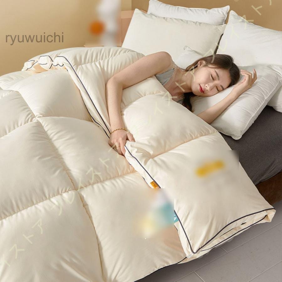 【短納期】 羽毛布団 暖か ホワイトダックダウン 9% 冬用 かけ布団 軽い 暖かい 羽毛ふとん ゴールドラベル 暖か＆ふっくら感UP 増量タイプ 羽毛布団