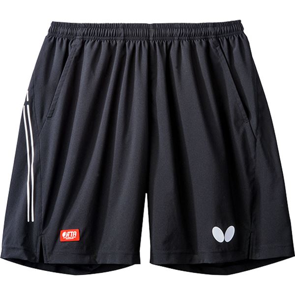 Butterfly（バタフライ） 卓球ゲームパンツ LOGOLINE HALF PANTS ロゴラインハーフパンツ 男女兼用 ブラック SS