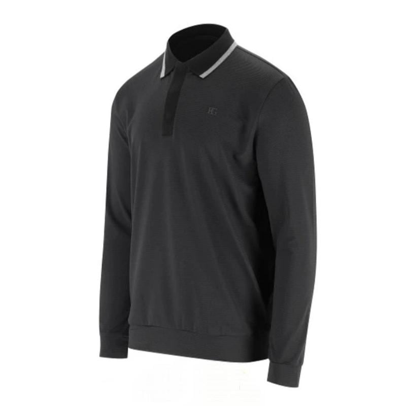 組織感のある胸ロゴポロシャツ 6K552025