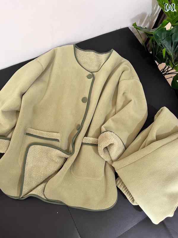 ルームウェア レディース パジャマ 部屋着 ガーリー コーラルベルベット フランネル 秋冬 長袖 Vネック カーディガン 裏起毛 ラウンジウェア ホームウェア グリーン ピンク ホワイト