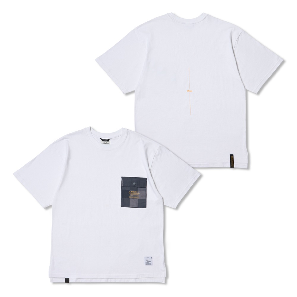 Square Camouflage Pocket Oversized Short Sleeves T-Shirts White 6,366円