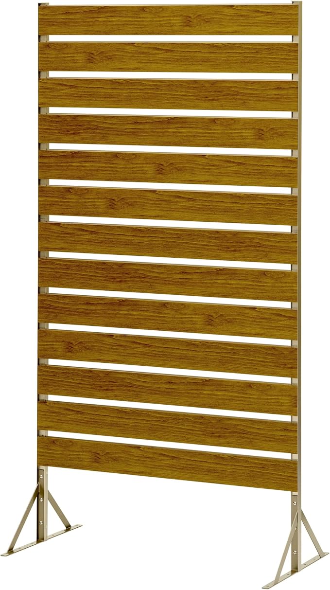 フェンス 美ＷＯＯＤ オクボーダーフェンス １５０ ナチュラルパイン 約幅79.3cm×高さ150cm 目隠し 屋外 簡単組立 木目調 パーテーション 衝立 アルミニウム BEW-F150NP