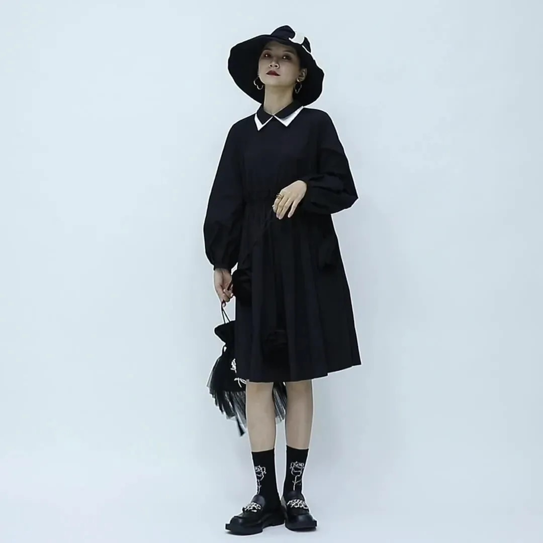 春品復古立体花の絵柄な飾ワンピースセミロング丈着痩せ大きいサイズ人気スラックスパンツ