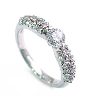 パヴェ (Brand アニーベル) Pt ピンクダイヤリング（婚約指輪エンゲージリング）楽ギフ_包装02P26Mar16