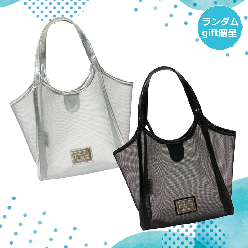 CLASSIC LOGO SHEER MESH 2color black silver MFG45UBG113 バッグ トートバッグ ワンマイル 夏 透け感バッグ ナイロン 韓国 ブランド 正規品