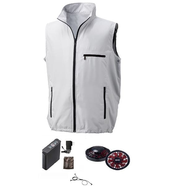 KU91830 空調服 ポリ製 ベスト FAN2200BR/LIPRO2 シルバー L