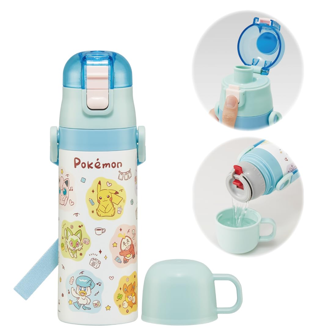 スケーター(Skater) 子供用 ステンレス 水筒 2way 直飲み 470ml コップ飲み 430ml ポケットモンスター ポケモン Joyful 子供に優しい軽量タイプ 男の子 保温 保冷 wa 5,856円